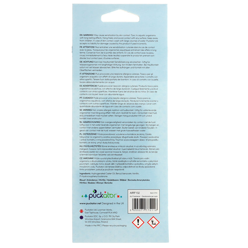 Alfie the Tiger Adoramals Blueberry Scented Air Freshener