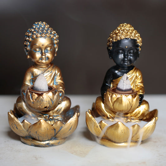 Backflow Incense Burner - Lotus Buddha