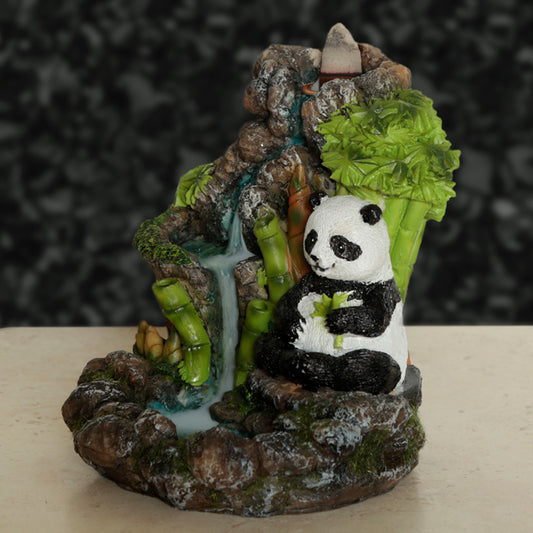 Backflow Incense Burner - Panda Bamboo Waterfall