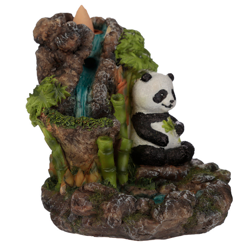 Backflow Incense Burner - Panda Bamboo Waterfall