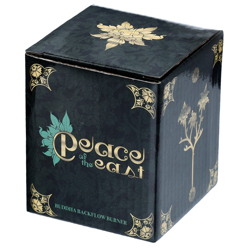 Backflow Incense Burner - Peace of the East Wood Effect Lucky Buddha
