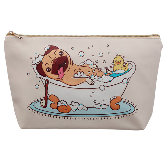 Large PVC Make Up Toiletry Wash Bag - Mopps Pug
