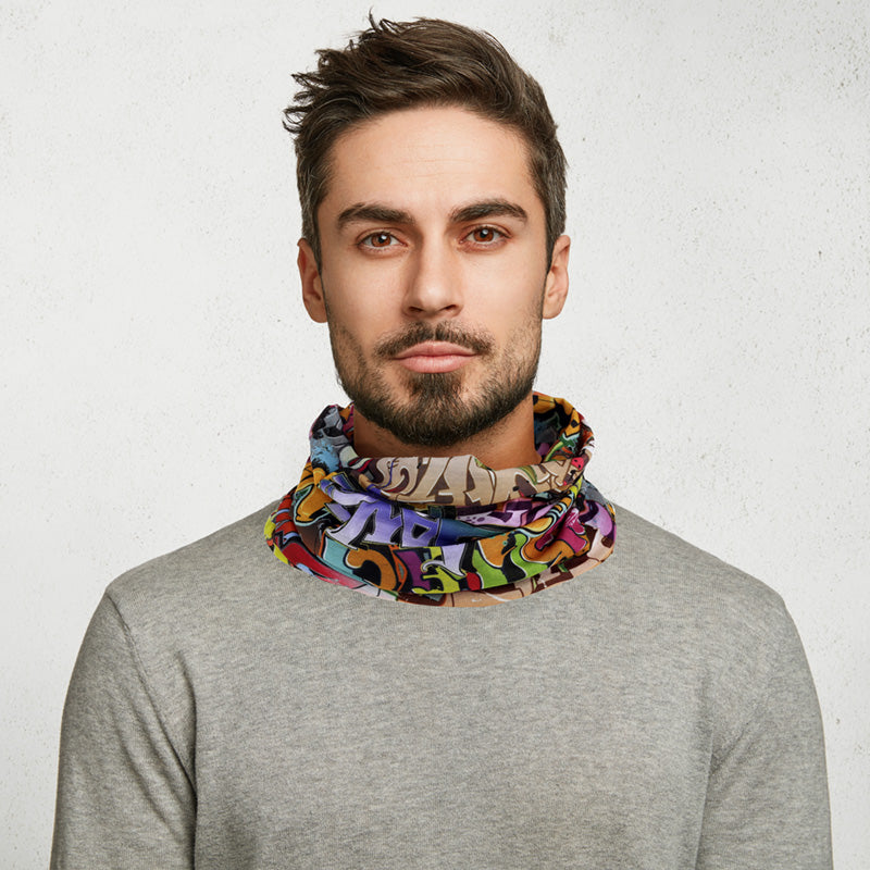 Neck Warmer Tube Scarf - Street Graffiti