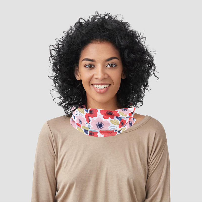 Neck Warmer Tube Scarf - Poppy Fields