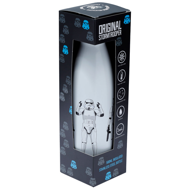 Reusable Stainless Steel Insulated Drinks Bottle 500ml - The Original Stormtrooper White