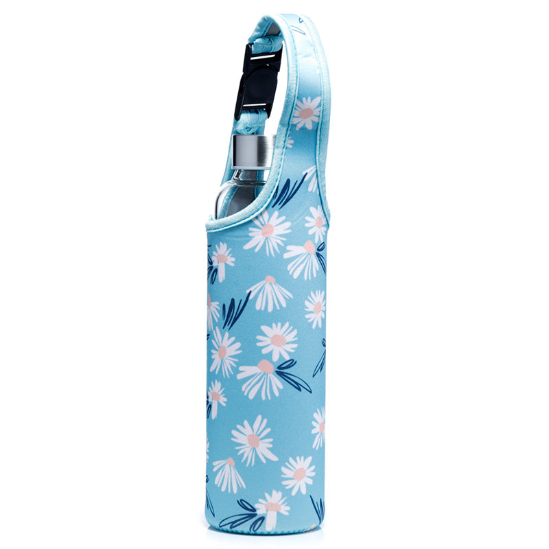 Reusable 500ml Glass Water Bottle with Protective Neoprene Sleeve - Daisy Lane Pick of the Bunch