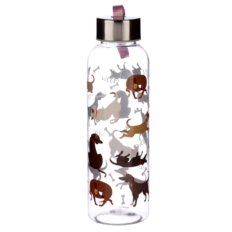 Reusable Catch Patch Dog 500ml Water Bottle with Metallic Lid