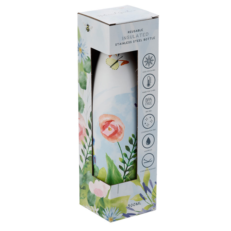 Reusable Stainless Steel Insulated Drinks Bottle 500ml - Botanical Gardens