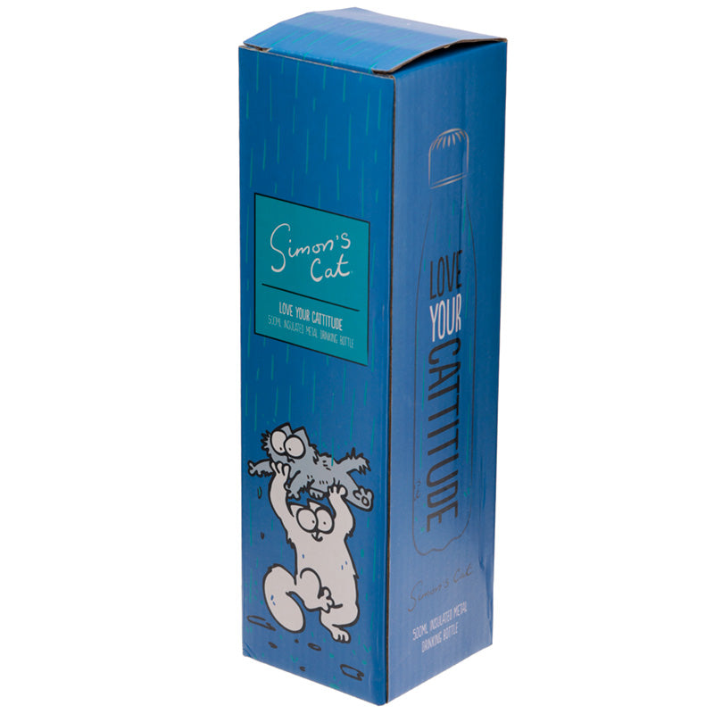 Reusable Stainless Steel Insulated Drinks Bottle 500ml - Simon's Cat