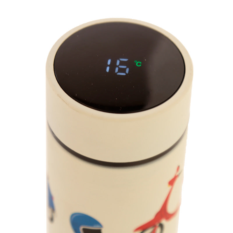 Reusable Stainless Steel Hot and Cold Insulated Drinks Bottle Digital Thermometer - On Two Wheels Scooter