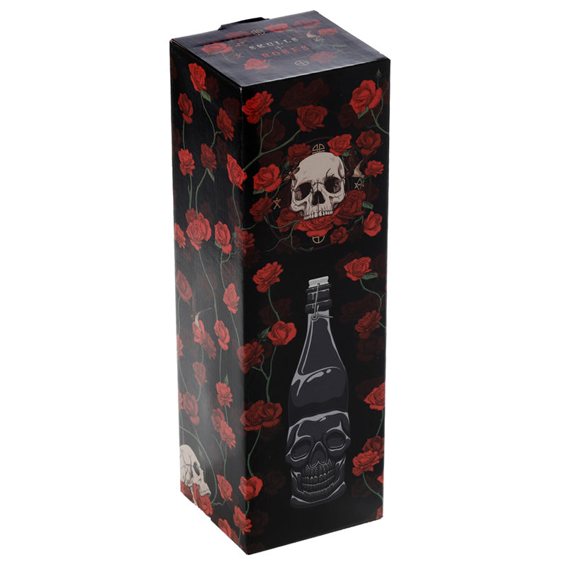 Skull Shaped Water Bottle 1L - Skulls and Roses