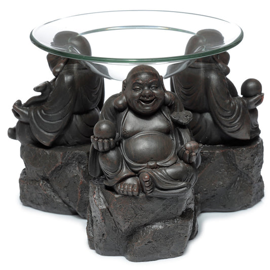 Resin Oil  and  Wax Burner - Peace of the East Wood Effect Chinese Buddha