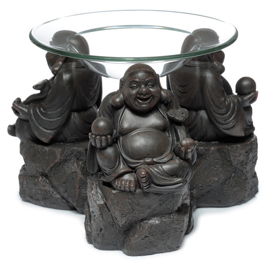 Resin Oil and Wax Burner - Peace of the East Wood Effect Chinese Buddha