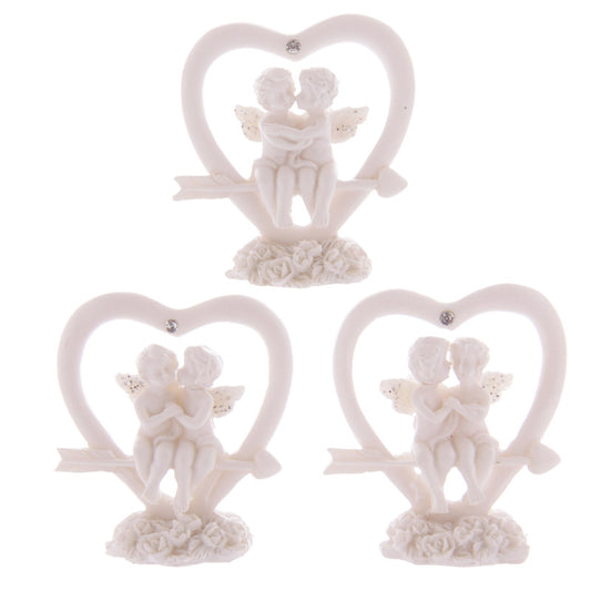 Cute Cupids Heart Cherub Figurine