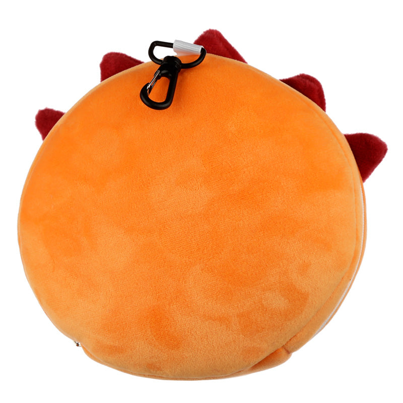 Monstarz Monster Orange Relaxeazzz Plush Round Travel Pillow and Eye Mask Set