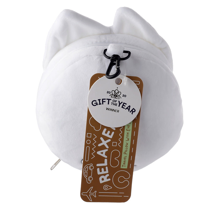 Simon's Cat Relaxeazzz Plush Round Travel Pillow and Eye Mask Set