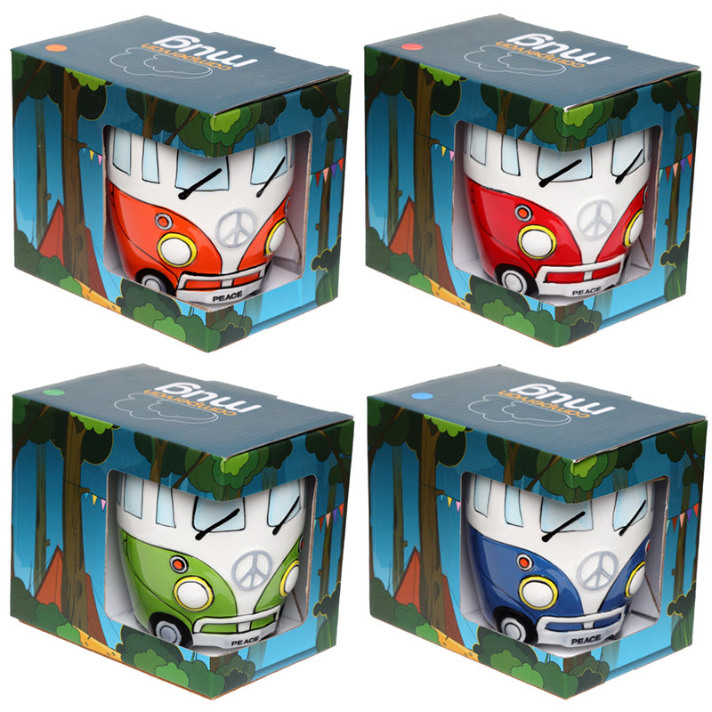 Funky Novelty Camper Van Design Ceramic Mug