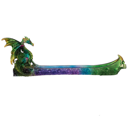 Metallic Rainbow Dragon Ashcatcher Incense Burner