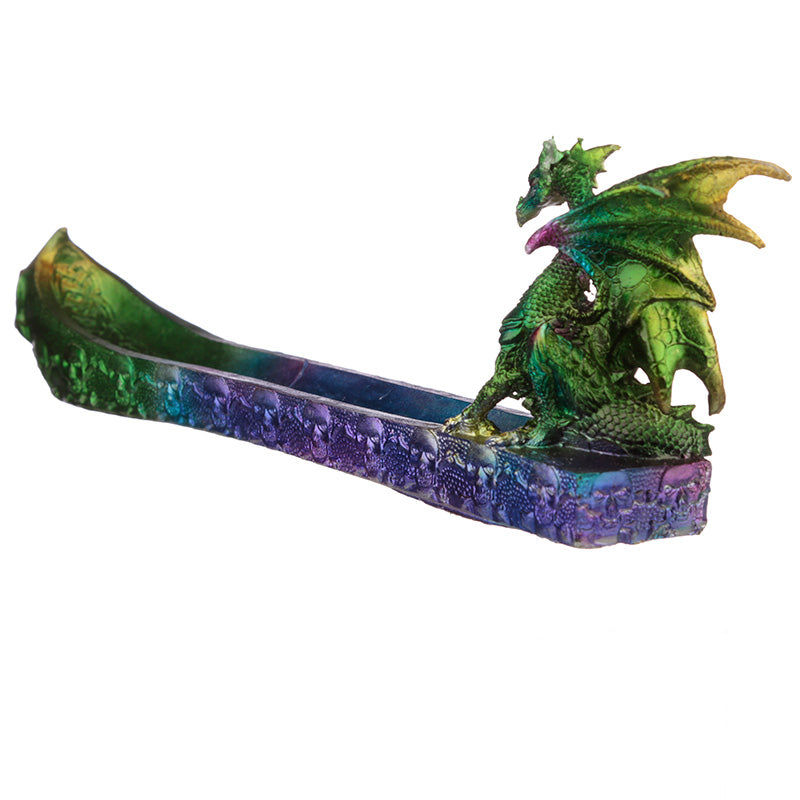 Metallic Rainbow Dragon Ashcatcher Incense Burner
