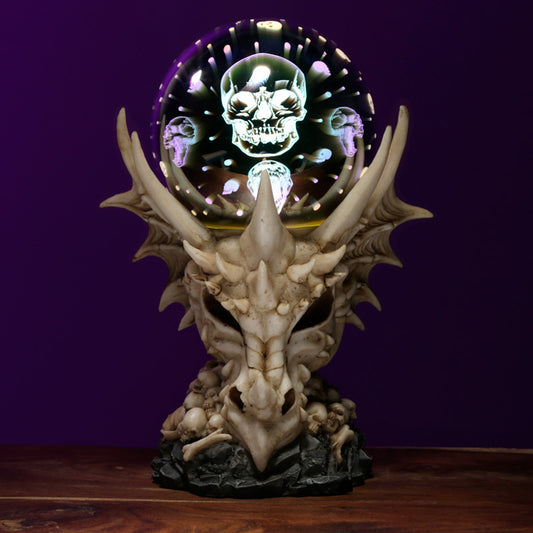 Collectable Metallic Dragon Skull LED Orb