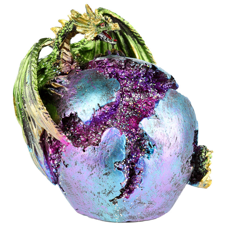 Geode Egg LED Dark Legends Dragon Figurine