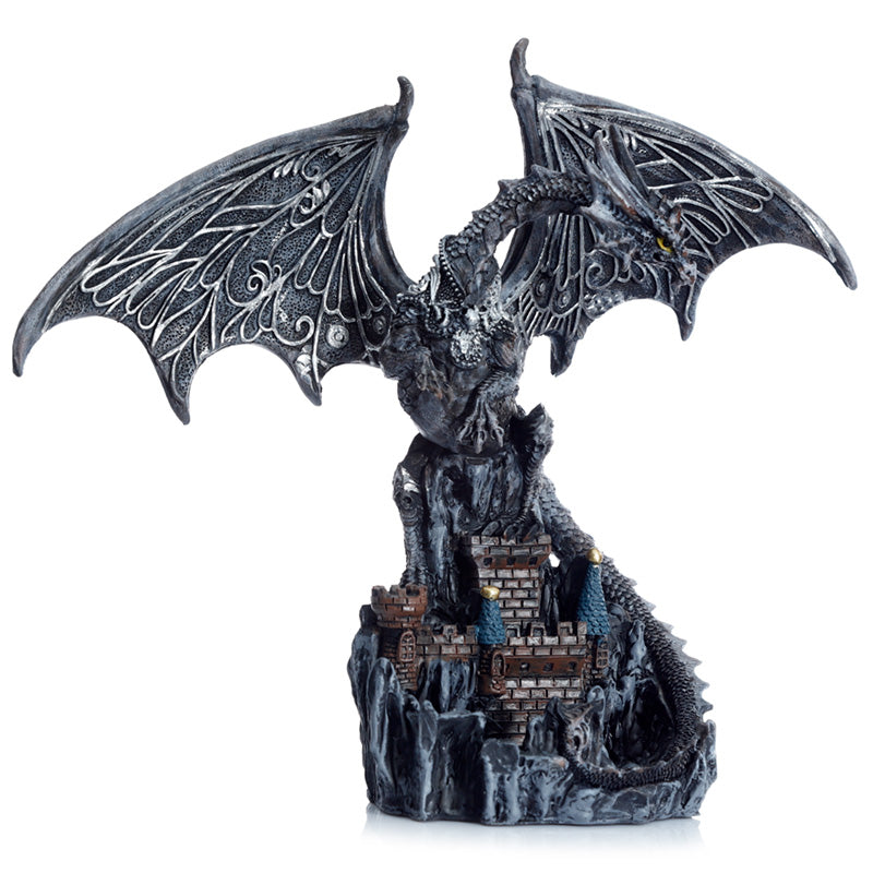Dark Legends Wings of Magic Silver Castle Guardian Dragon