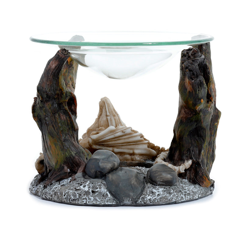 Shadows of Darkness Sleeping Bones Dragon Skeleton Oil and Wax Burner with Glass Dish