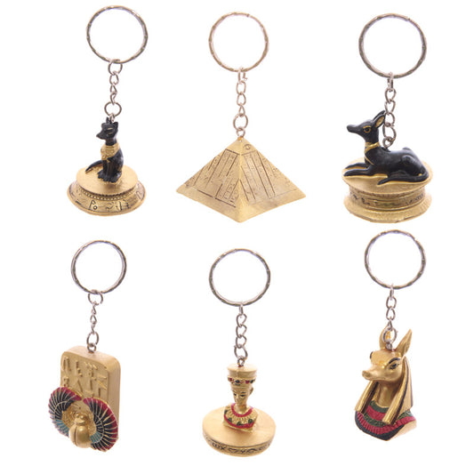 Decorative Gold Egyptian Keyring