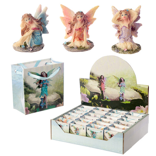 Cute Mini Flower Fairy Figurine in a Gift Bag