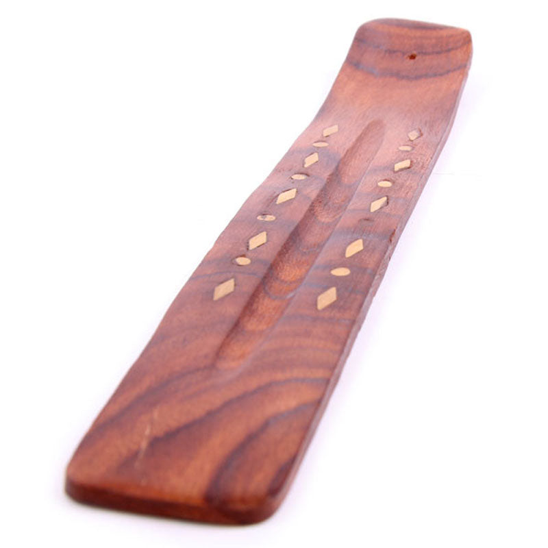 Decorative Sheesham Wood Ashcatcher with Diamonds