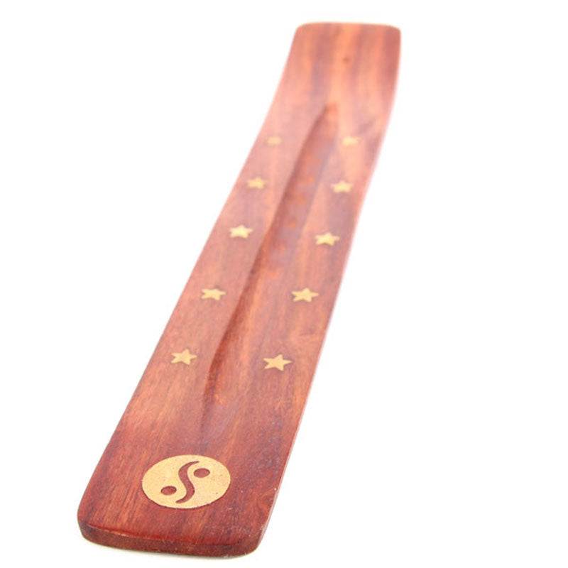 Decorative Sheesham Wood Ashcatcher with Yin Yang Symbol