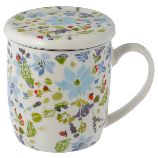 Porcelain Mug and Infuser Set - Julie Dodsworth Lavender Gardens