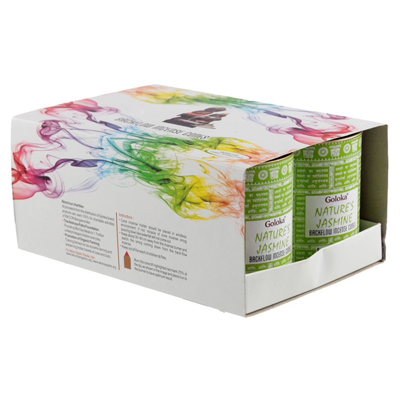 Goloka Backflow Incense Cones - Jasmine