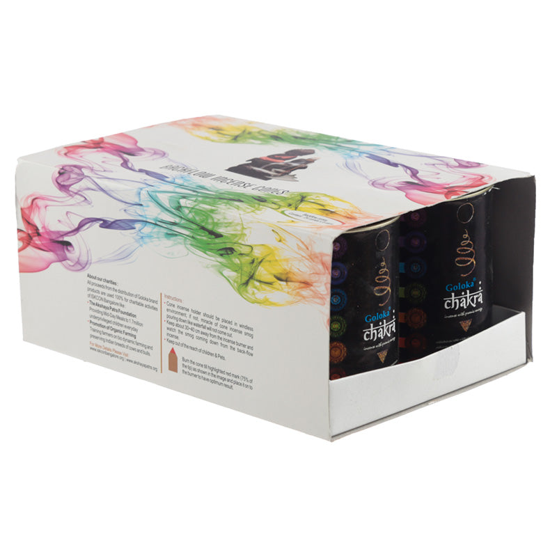 Goloka Backflow Incense Cones - Chakra
