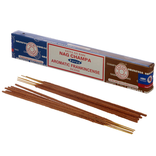 Satya Incense Sticks - Nag Champa and Aromatic Frankincense