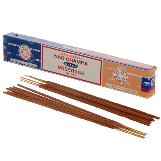 Satya Incense Sticks - Nag Champa and Greetings