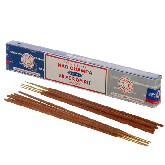 Satya Incense Sticks - Nag Champa and Silver Spirit