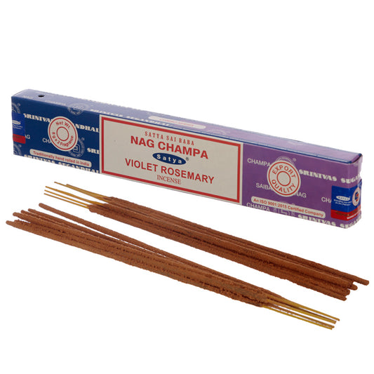 Satya Incense Sticks - Nag Champa and Violet Rosemary