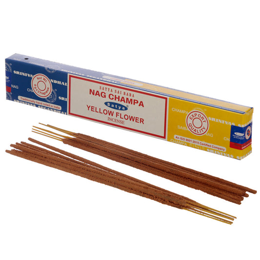 Satya Incense Sticks - Nag Champa and Yellow Flower