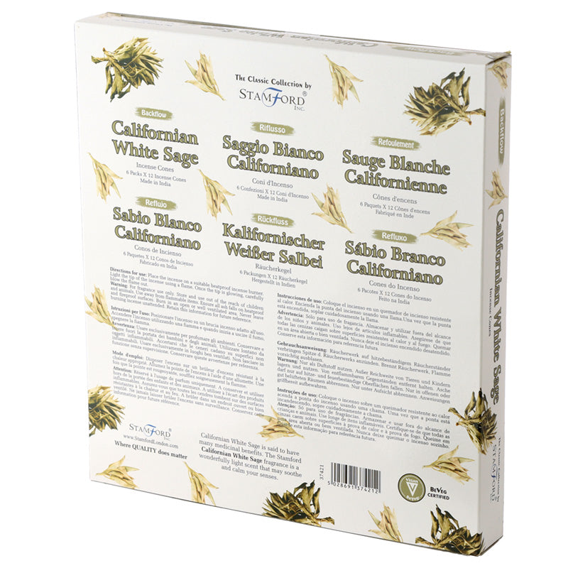 Stamford Backflow Incense Cones - Californian White Sage