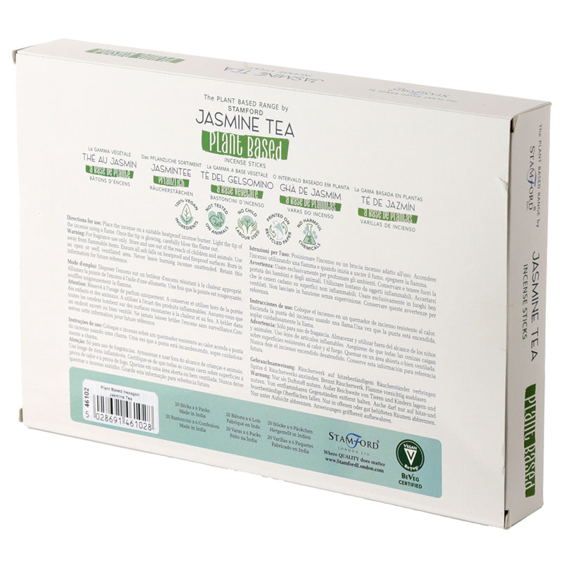 Premium Plant Based Stamford Hex Incense Sticks - Jasmine Tea