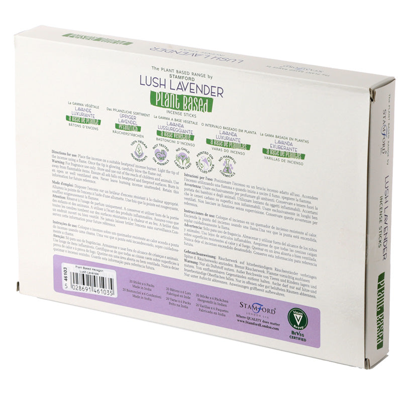 Premium Plant Based Stamford Hex Incense Sticks - Lush Lavender