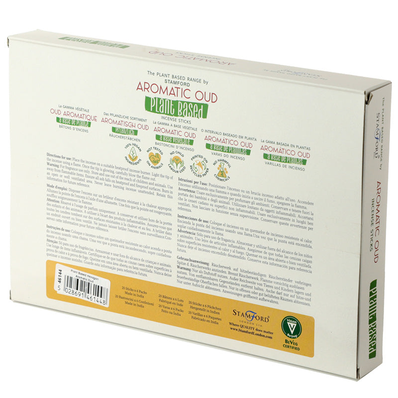 Premium Plant Based Stamford Hex Incense Sticks - Aromatic Oud