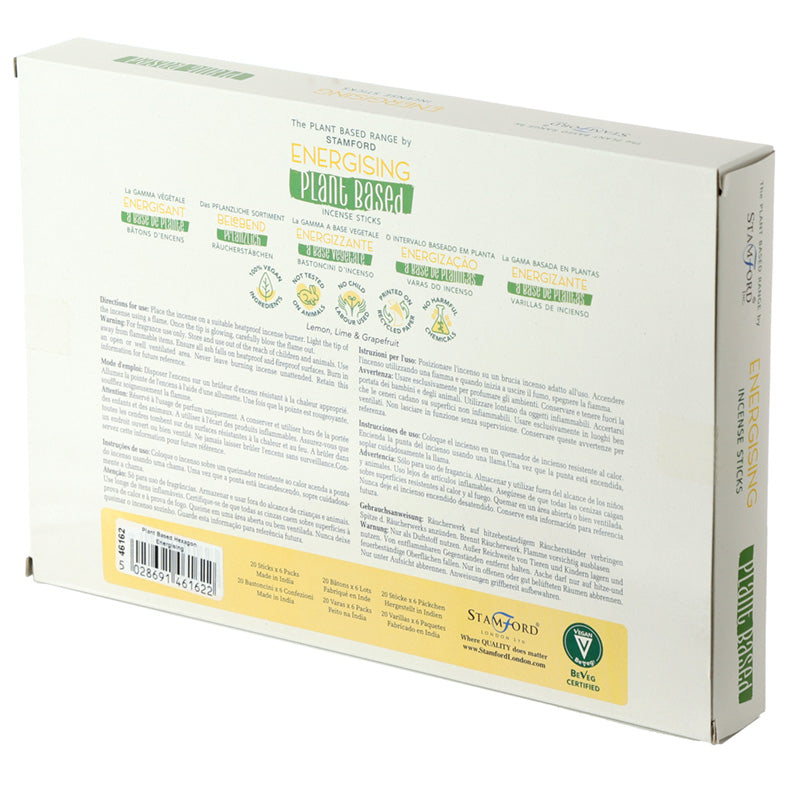 Premium Plant Based Stamford Hex Incense Sticks - Energising