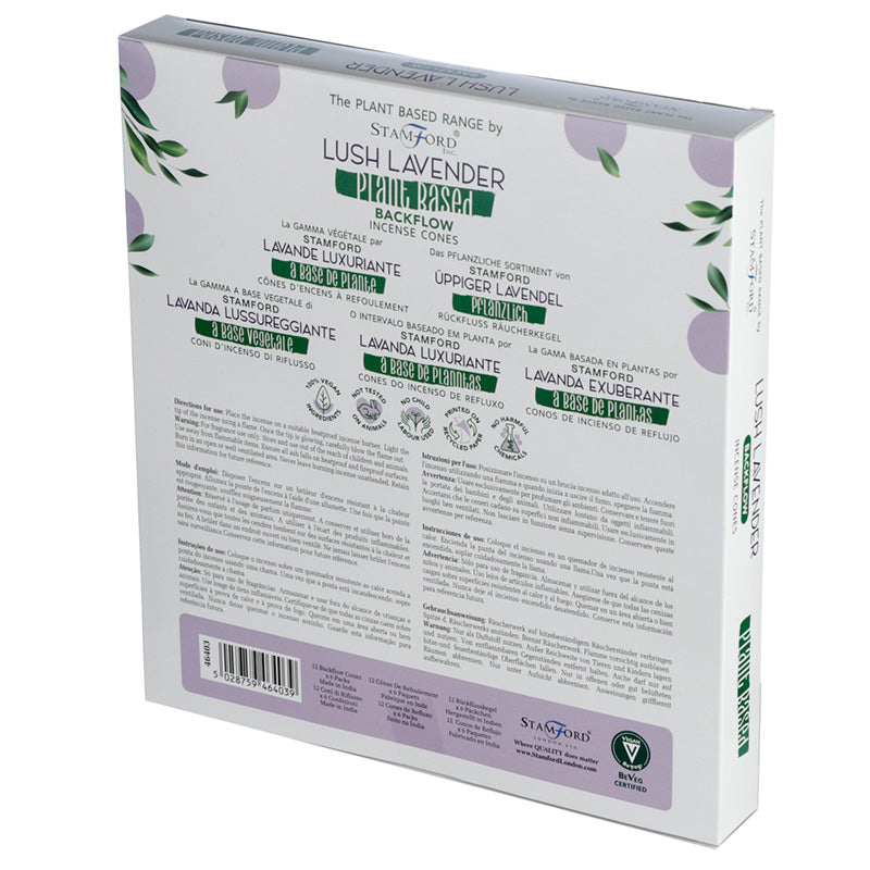 Premium Plant Based Stamford Backflow Incense Cones - Lush Lavendar