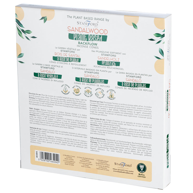 Premium Plant Based Stamford Backflow Incense Cones - Sandalwood