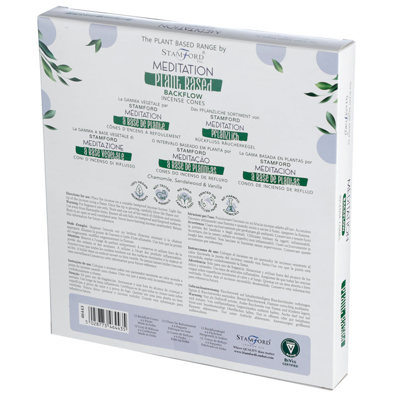 Premium Plant Based Stamford Backflow Incense Cones - Meditation