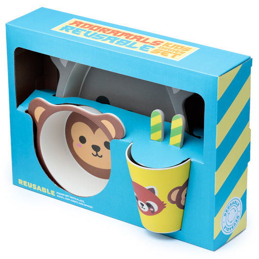 Kids 5 Piece Breakfast and Dinner Set - Adoramals