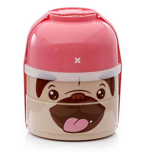 Bento Round Stacked Lunch Box - Mopps Pug