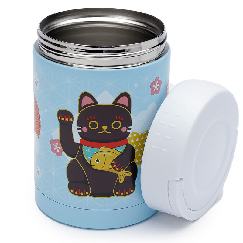 Maneki Neko Stainless Steel Insulated Food Snack/Lunch Pot 500ml